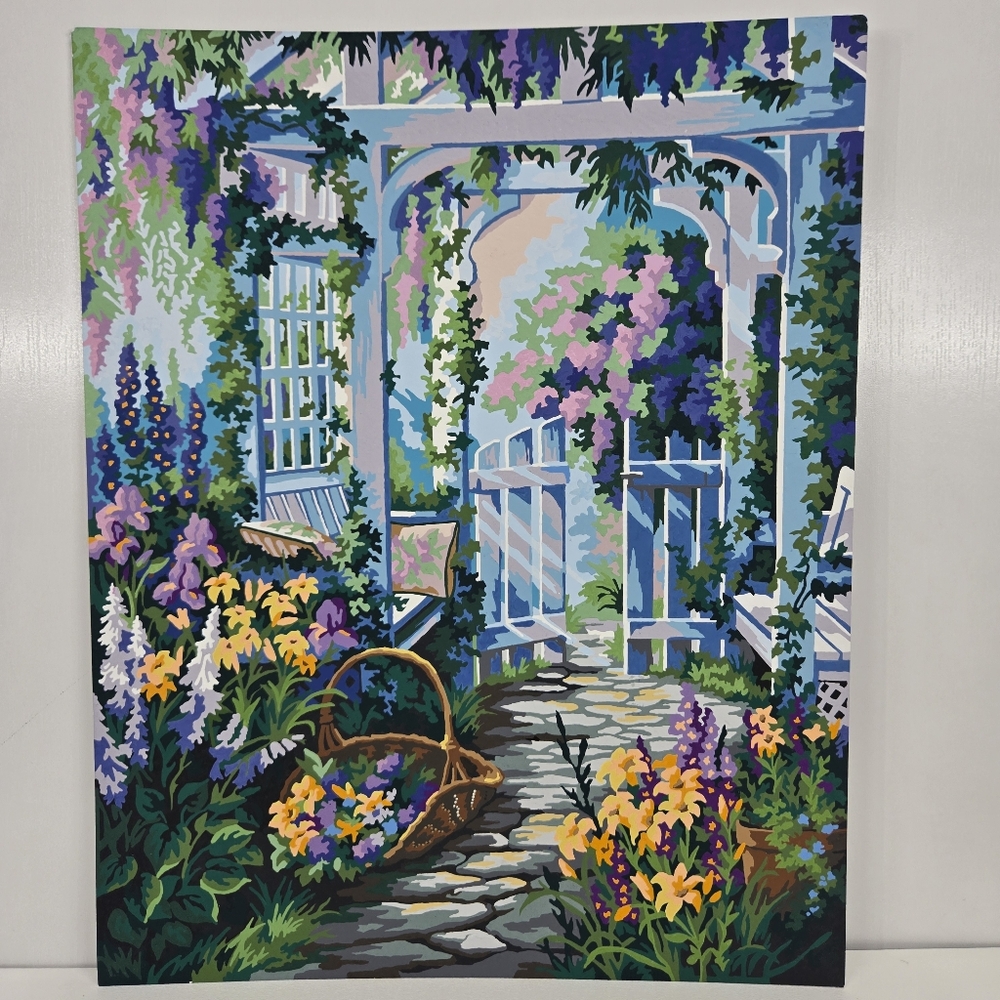 Heaven Scent Finished Acrylic Painting Paint By‎ Number Wisteria Garden 16x20